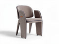 Fabric armchair with padded seat and back support in beige color 45 x 50 x 80cm