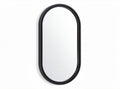 Oval black wall mirror 60 x 30 x 2cm for home decor and reflection