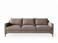Fabric sectional sofa with three cushions and wooden legs 200 x 90 x 85cm