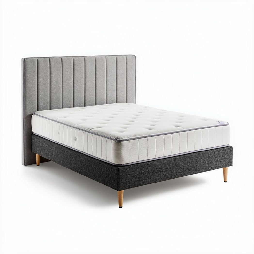 Twin size mattress with breathable fabric and durable support base